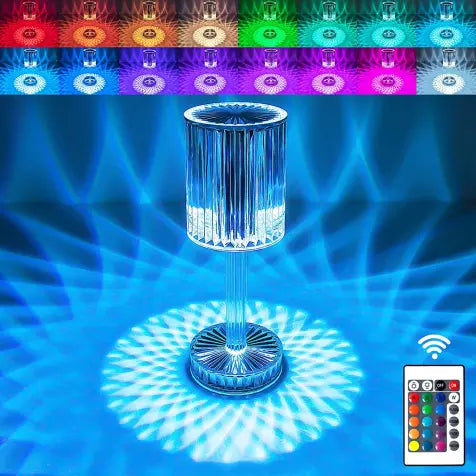 16 COLOURS CRYSTAL USB RECHARGEABL LIGHT
